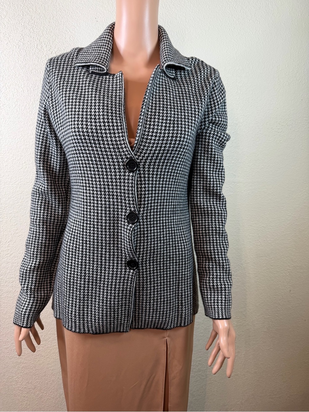 Bartolini Sweater Blazer Women's M Misto Lana Merinos Cashmere/Wool - Picture 9 of 15